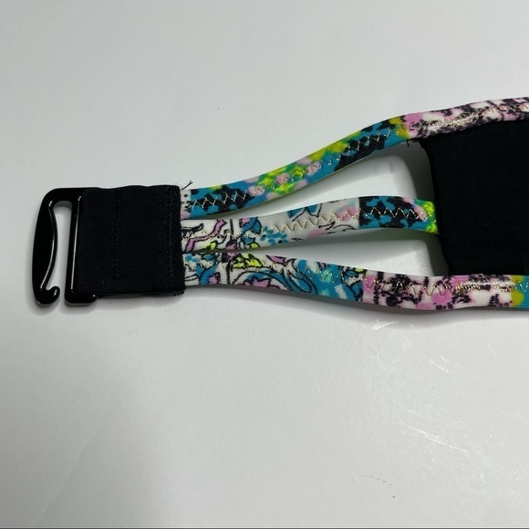 Victoria Secret Black & Neon Strapless Bikini Top - Picture 10 of 12